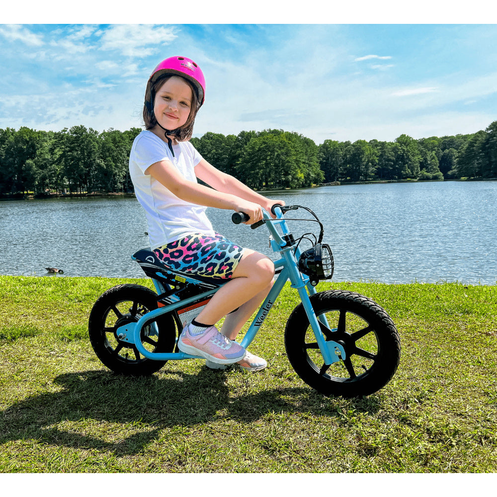 Young_girl_on_Droyd_electric_Weeler_bicycle_in_front_of_lake_dc77b938-edf7-4e5c-96fa-8d1973373a63